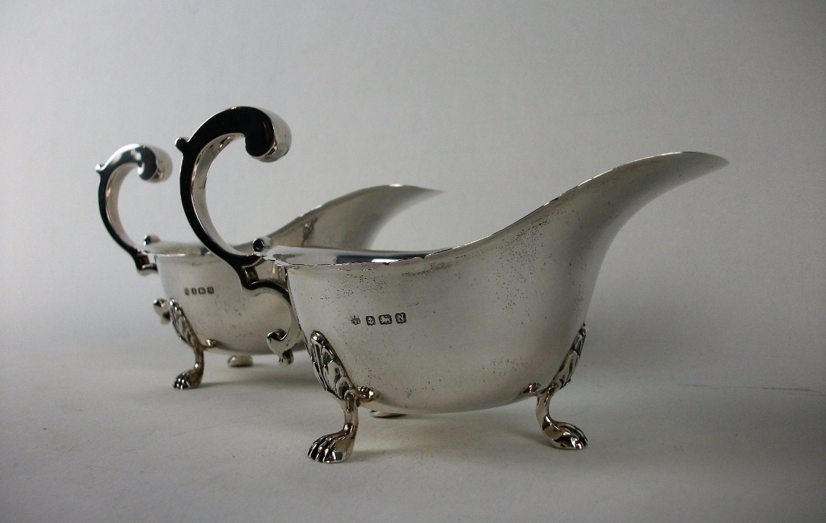 Pair of Silver Sauce Boats Birmingham 1937